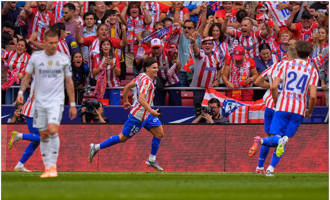 Atlético de Madrid corta la racha triunfal del Real Madrid con una abultada goleada (5