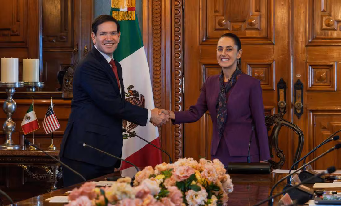 Sheinbaum recibe a Marco Rubio en Palacio Nacional; dialogan sobre seguridad fronteriza